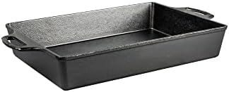 Lodge Seasoned Cast Iron Casserole Pan - 9 Inches x 13 inches - Heavy-Duty, Durable Seasoned Baking Dish - Classic Cast Iron Casserole Dish for Everyday Cooking (Pack of 2) - Image 2