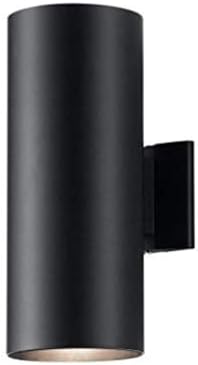 Kichler Cylinders 15" 2-Light Outdoor Cylinder Wall Sconce in Black, (15" H x 5.75" W), 9246BK by KichlerLighting