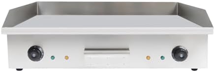 Commercial Electric Griddle With Temperature Control, 300w Stainless Steel Countertop Outdoor Flat Top Grills 28.62X15.75in with Oil Collecting Box for Crispy Bacon, Grilled Cheese, Fajitas - Image 2