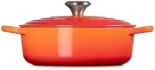 Le Creuset Enameled Cast Iron Round Wide Dutch Oven, 3.5 qt., Flame - Image 4