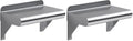 AmGood 6 in. x 10 in. Stainless Steel Wall Shelf | NSF Certified | Appliance & Equipment Metal Shelving | Kitchen, Restaurant, Garage, Laundry, Utility Room (Pack of 2) by AmGood