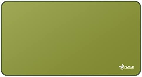 FLASLD Under Grill Mat 32 x 60 inches, Grill and Stove Protective Mat, Protects Decks and Patios from Grease Splashes, Silicone Fiberglass Flame Retardant Material, Spinach Green by FLASLD