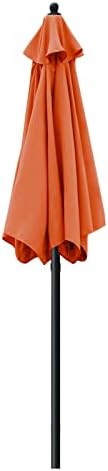 Sunnyglade 7.5' Patio Umbrella Outdoor Table Umbrella Tilt Crank Orange - Image 5
