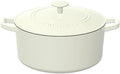 Cuisinart Chef's Classic Enameled Cast Iron Dutch Oven with Lid, Porcelain Enameled Interior, Oven Safe, Induction Compatible, 5-Quart, Round, Cream by Cuisinart