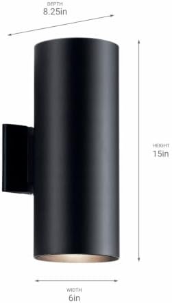 Kichler 9246BA Two Light Indoor/Outdoor Wall Mount, Brushed Aluminum, 15" - Image 3