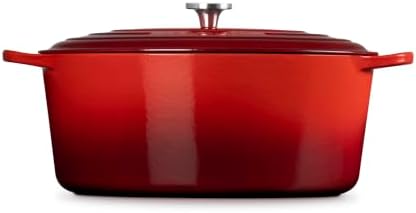 Le Creuset Enameled Cast Iron Oval Dutch Oven, 15.5 qt., Cerise/Crucible - Image 4