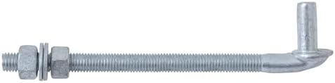 VIVIDA 10" J Bolt Gate Hinge, 5/8" Heavy Duty Gate Bolt Post Hinge, 1-Pack by VIVIDA