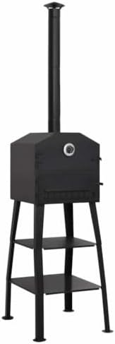 Outdoor Pizza Oven Charcoal Fired with 2 Fireclay Stones - Image 2