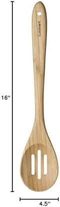 Cuisinart CTG-BAM-2SP Green Gourmet Bamboo Solid and Slotted Spoons, 2-Pack, 15.5" x 4.5" x 0.75" - Image 4