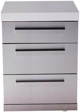 Mont Alpi 3-Drawer Soft-Close Stainless Steel Outdoor Kitchen Cabinet Module with White Granite Countertop - 25" W | 304 SS | MAi805 & MAi400 by MontAlpi