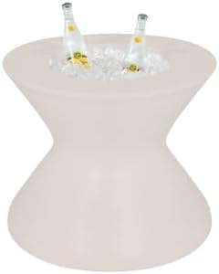 Ledge Lounger - Signature Tall Ice Bin Side Table with Umbrella Hole - Table Only, No Lid - All Weather, Outdoor Ice Chest Cooler Side Table - Water Depths 0-15” - for Pool, Sundeck, Patio by LedgeLounger