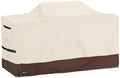 86 Inch Extra Large Grill Cover Kitchen Island Cover Large Island Grill Cover for Outdoor Grill Outdoor Kitchen Cover Heavy Duty Waterproof 86" L x 42" W x 48" H, Beige and Brown by UNARK
