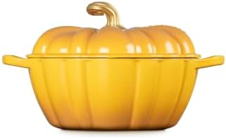 Le Creuset Enameled Cast Iron Signature Pumpkin Cocotte, 4 qt., Nectar - Image 4