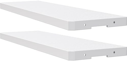 YITAHOME Resin Storage Shed Shelves for 35 Cuft Horizontal Storage Sheds, 47 in x 12.6 in Waterproof Rack with 8 Screws for 4x2.5 Ft Horizontal Garden Storage Accessories, Easy Assembly, 2PCS, Gray by YITAHOME