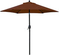 Sunnyglade 7.5' Patio Umbrella Outdoor Table Umbrella Tilt Crank Brown by Sunnyglade
