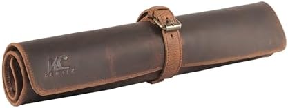 Leather Knife Roll Bag for Chefs – 17.5” x 17.5” Professional Chef Knife Storage Organizer, Portable Culinary Knife Case, Travel Knife Roll for Kitchen, BBQ & Catering - Image 2