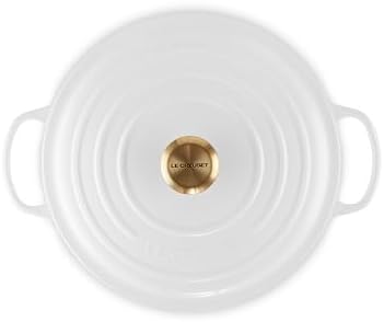 Le Creuset Enameled Cast Iron Round Dutch Oven, 7.25 qt., White - Image 3