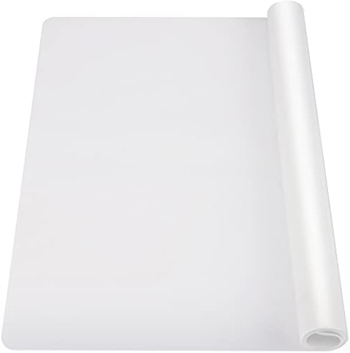 Ewen 27.6x19.5in 2mm Silicone Mats for Kitchen Counter, Thick Large Heat Resistant Non-Stick Silicone Placemat, Nonslip Workbench Mat Countertop Protector for Desk Crafts Air Fryer Pastry Translucent by Ewen