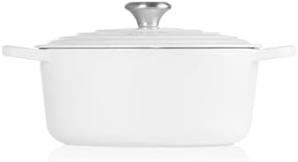 Le Creuset Enameled Cast Iron Round Dutch Oven, 5.5 qt., White - Image 4