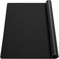 Ewen 31.6"x23.5" Large Silicone Kitchen Counter Mat, 2mm Thick Heat Resistant Silicone Countertop Protector Mat Cover for Baking Air Fryer Toaster Oven Microwave Coffee Maker Cutting Board Drill Black by Ewen