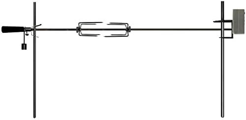 OneGrill Electric Dual Post Open Fire Rotisserie System- 53 Inch Chrome by OneGrill+BBQ+Products