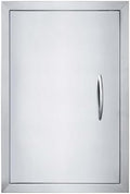 JIE JIN 17" W X 24" H Outdoor Kitchen Doors Single Door Thickened 304 Brushed Stainless Steel BBQ Access Door BBQ Island Doors Outdoor Kitchen Accessories Door for Outdoor Kitchen BBQ Island by JIEJIN