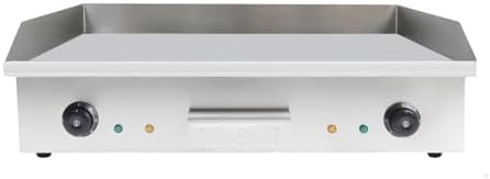 Commercial Electric Griddle With Temperature Control, 300w Stainless Steel Countertop Outdoor Flat Top Grills 28.62X15.75in with Oil Collecting Box for Crispy Bacon, Grilled Cheese, Fajitas by Unknown