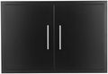 JIE JIN Outdoor Kitchen Doors 31" W X 24" H Double Doors 1.2mm Thickness Stainless Steel BBQ Access Door BBQ Island Doors Outdoor Kitchen Accessories Door for Outdoor Kitchen BBQ Island (Black) by JIEJIN