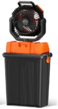 Outdoor Patio Misting Fan, High Velocity Oscillating Floor Fan with Garden Hose Hookup, Waterproof for Backyard, Deck, Poolside by Etholzonmistingfan