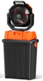 Outdoor Patio Misting Fan, High Velocity Oscillating Floor Fan with Garden Hose Hookup, Waterproof for Backyard, Deck, Poolside by Etholzonmistingfan