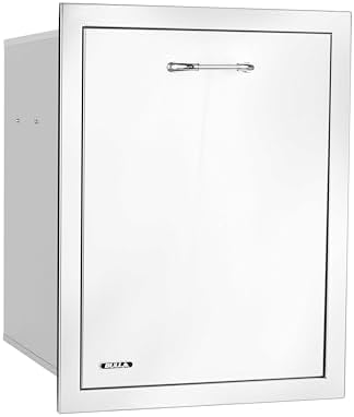 Bull Outdoor Products Complete Outdoor Kitchen Bundle – Brahma 90,000 BTU Built-In Grill Head, Grill Cover, Trash & Recycle Drawer, 38" Door/Drawer Combo, Glass Door & Contemporary Refrigerator – LP - Image 5