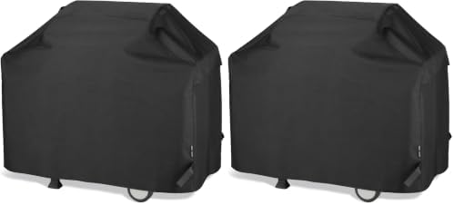 Unicook Grill Cover 55 Inch for Outdoor Grill, Heavy Duty, Waterproof, Fade Resistant, BBQ Cover with Handles/Straps/Air Vents, Compatible with Weber Charbroil Nexgrill Gas BBQs etc (Pack of 2) by UNICOOK