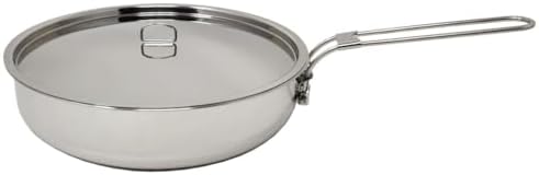The Pathfinder School Stainless Steel Folding Skillet and Lid (10-Inch) by ThePathfinderSchool