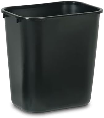 Rubbermaid Commercial Products Wastebasket, Black, 7-Gallon, 4 Pack - Image 2