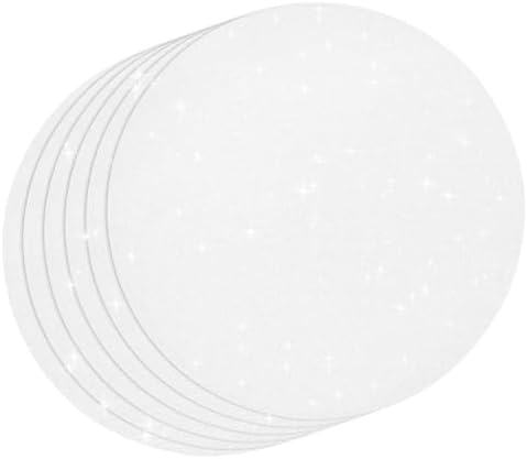 50 PCS Silver Paper Placemats Round Glitter Disposable Table Mats Sequin Doilies Decorative Place Mats for Birthday Wedding Banquet Thanksgiving Graduation Party Dinner Table Decor by timecity