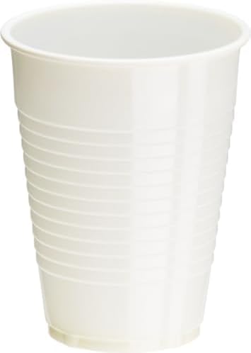 DecorRack 20 Party Cups 12 oz Disposable Plastic Cups for Birthday Party Bachelorette Camping Indoor Outdoor Events Beverage Drinking Cups (Ivory, 20) - Image 5