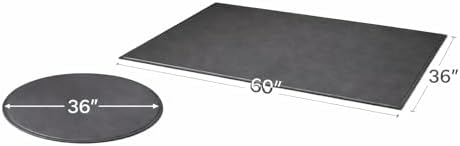 Fireproof Mat 2-Pack, Round Fire Pit & Rectangle Grill Mat, 3-Layer Heat Resistant Deck Protector, Waterproof, Anti-Slip, for Patio, Grass & Outdoor Use (60"×36" & Round 36") - Image 3