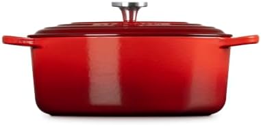 Le Creuset Enameled Cast Iron Oval Dutch Oven, 6.75 qt., Cerise/Crucible - Image 4