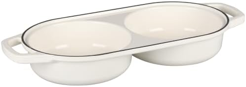 EDGING CASTING Enameled Cast Iron Double Bread Dutch Oven, White - Image 5