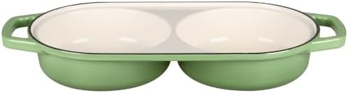 EDGING CASTING Enameled Cast Iron Double Bread Dutch Oven, Pistachio Green - Image 5