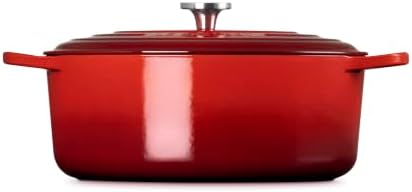 Le Creuset Enameled Cast Iron Oval Dutch Oven, 9.5 qt., Cerise/Crucible - Image 4