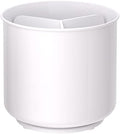 Plastic Rotating White Utensil Holder for Kitchen Counter, XL Crock Caddy by CoolerKitchen