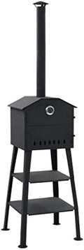 Outdoor Pizza Oven Charcoal Fired with 2 Fireclay Stones, Portable Outside Stainless Steel Pizza Grill, Professional Outdoor Pizza Oven Pizza Maker or Pizzas Bread Cakes (Style A) -AA by GolinpeiloFurniture