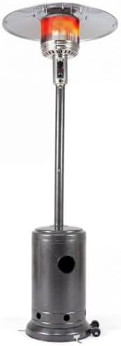 COSTWAY Outdoor Patio Heater, 47476 BTU Propane Heater with Stainless Steel Burner and Wheels, Triple Protection System, Standing Portable Outside Heater for Porch, Deck, Home and Commercial, Grey by COSTWAY