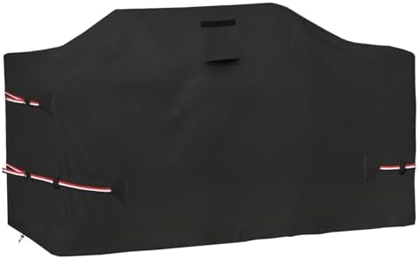 110 Inch Island Grill Cover - 600D Heavy Duty Waterproof All Weather Protection Outdoor Cover,Black by Osileyo