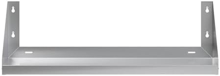 AmGood 36 Long X 12" Deep Stainless Steel Wall Shelf with Side Guards | NSF Certified | Appliance & Equipment Metal Shelving | Kitchen, Restaurant, Garage, Laundry, Utility Room - Image 4