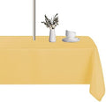 LUSHVIDA Square Outdoor Tablecloth with Umbrella Hole 60x60 Inch Yellow by LUSHVIDA