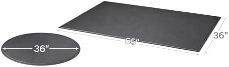 Fireproof Mat 2-Pack, Round Fire Pit Mat& Rectangle Grill Mat, 3-Layer Heat Resistant Deck Protector, Waterproof, Anti-Slip, for Patio, Grass & Outdoor Use (65"×36" & Round 36") - Image 3
