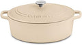 Cuisinart Chef's Classic Enameled Cast Iron Dutch Oven with Lid, Porcelain Enameled Interior, Oven Safe, Induction Compatible, 7-Quart, Oval, Tan by Cuisinart