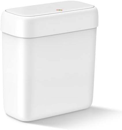 Small Bathroom Trash Can with Lid 3.2 Gallon Garbage Can with 20 Trash Bags by MOPALL